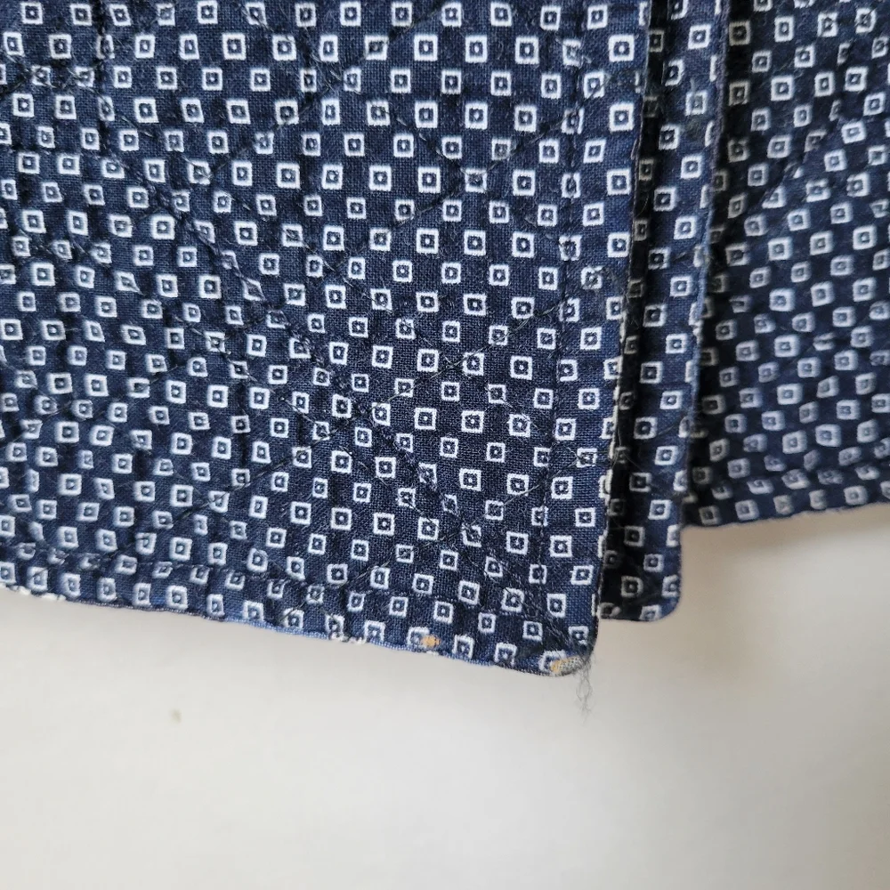 6 Vera Bradley Vintage Blue Coin Leaf Print Quilted Reversible Table Placemats
